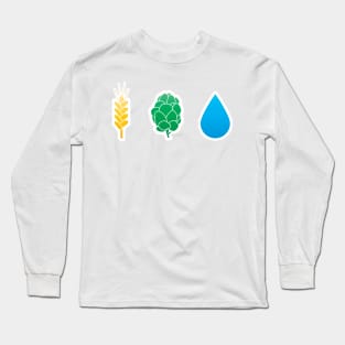 The Basic Ingredients of Beer Long Sleeve T-Shirt